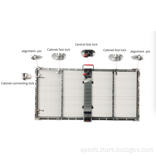 P10.416 pixel pitch transparent semi-outdoor led screen
